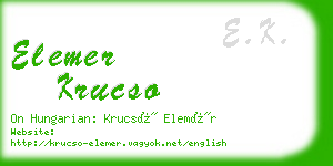 elemer krucso business card